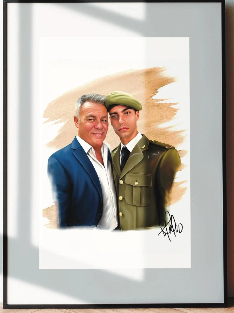Dibujo din a4 hijo militar