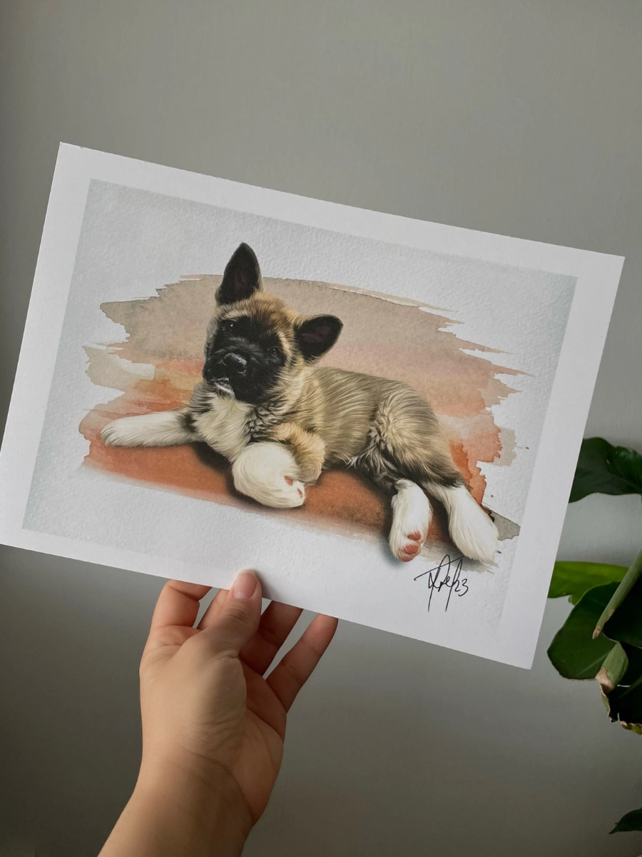 Dibujo din A4 perro